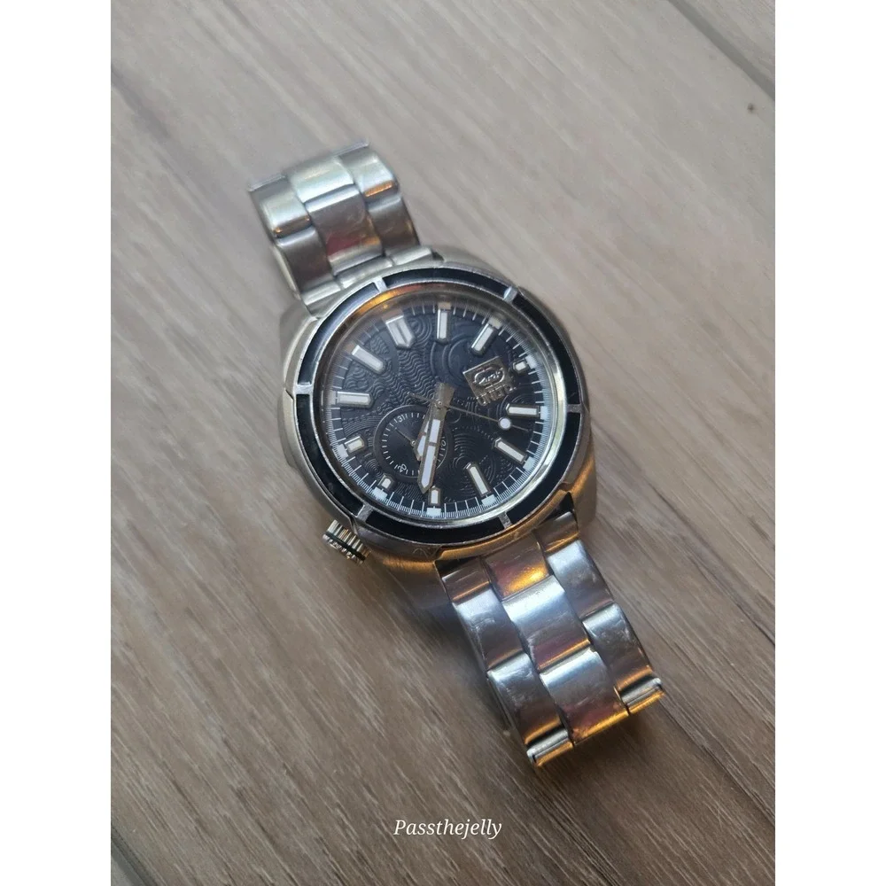 Ecko Unltd Watch Mens ET5039GI Black Textured Dial Stainless Steel Quartz Y2K